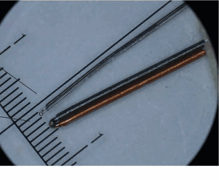 Ultra-Fine Thermocouple - Polymer-Coated Thermocouples Smaller Than AWG 50 for Temperature-Monitored Catheters