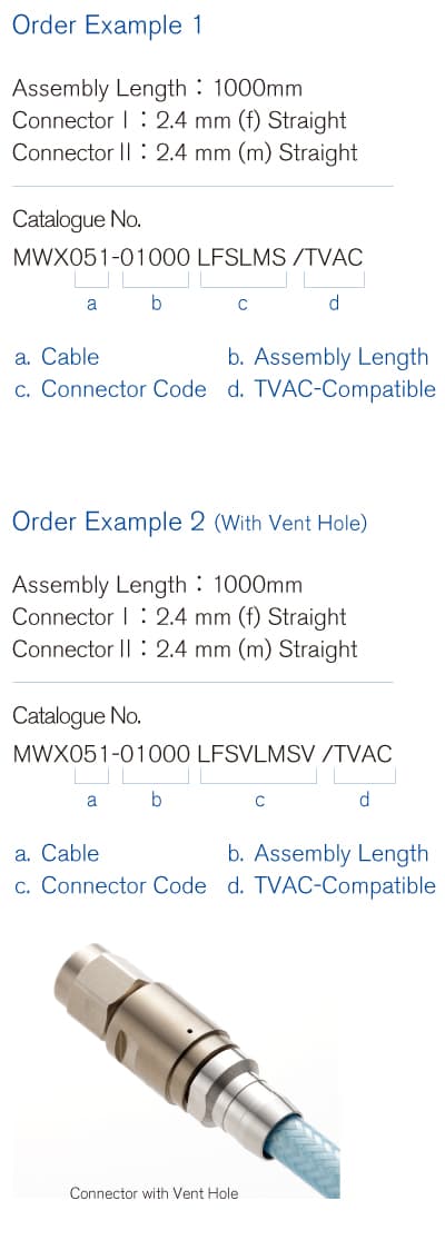 EMF-12 connector with vent hole for TVAC vacuum pump-down